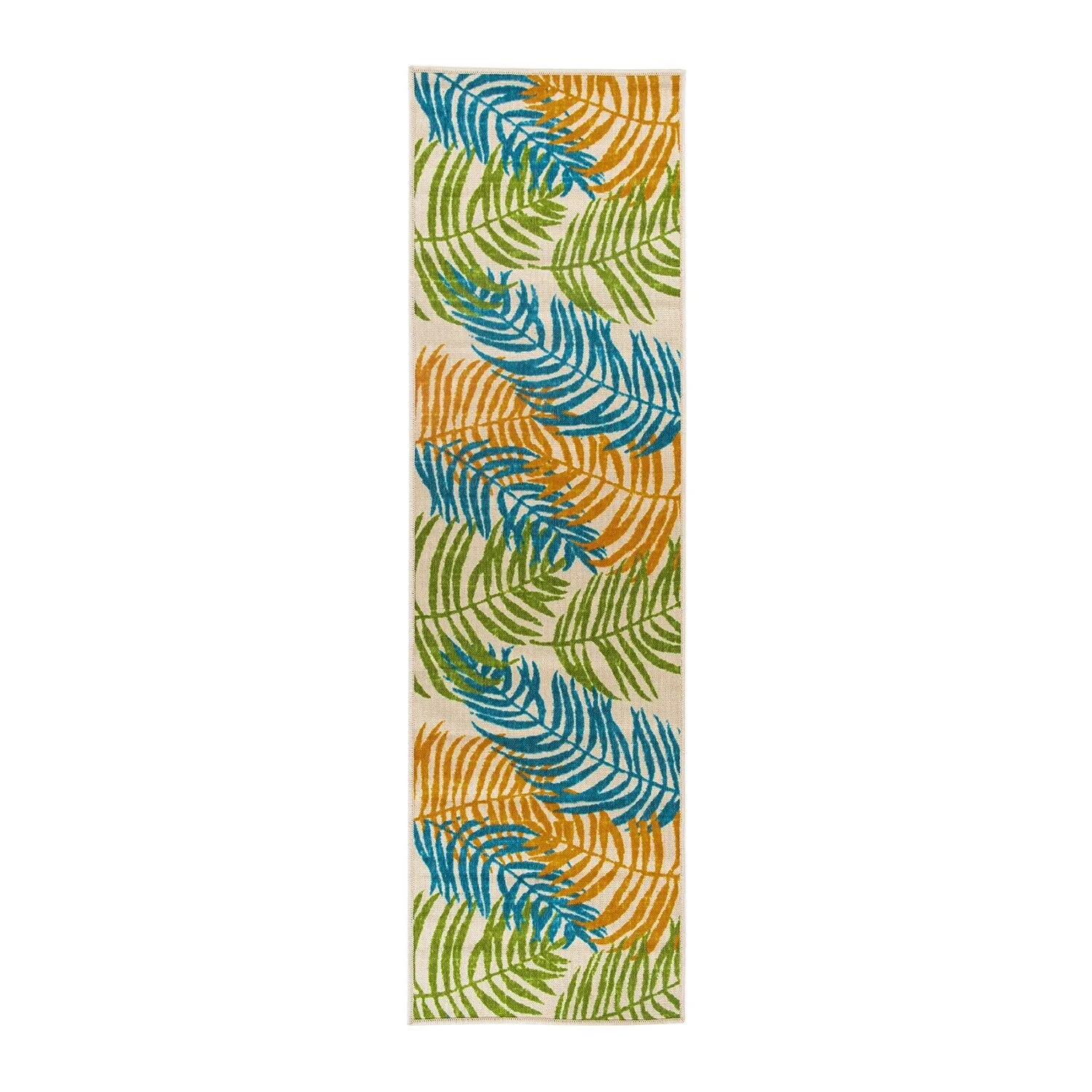 Floral Leaves Flatweave Indoor/Outdoor Area Rug