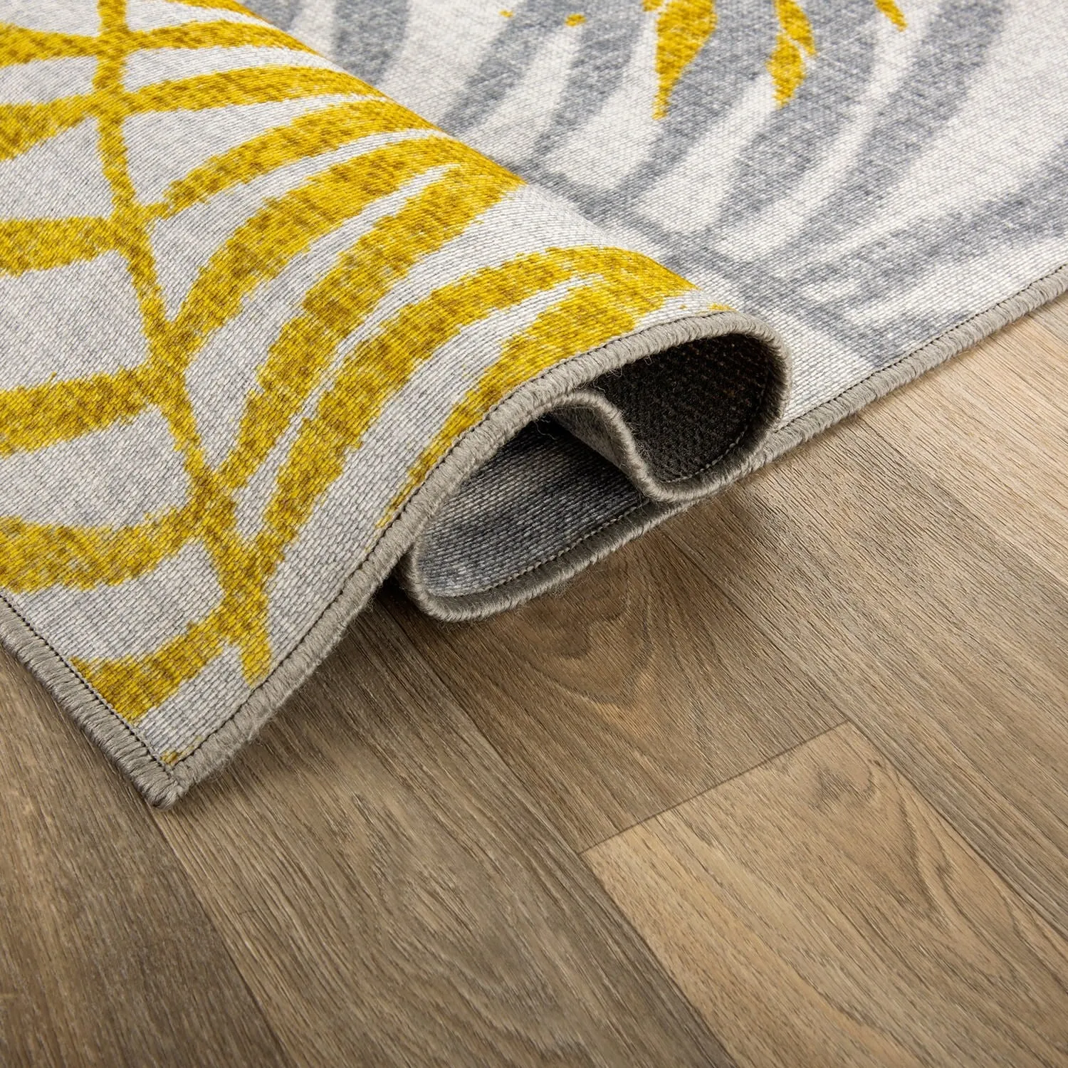 Floral Leaves Flatweave Indoor/Outdoor Area Rug