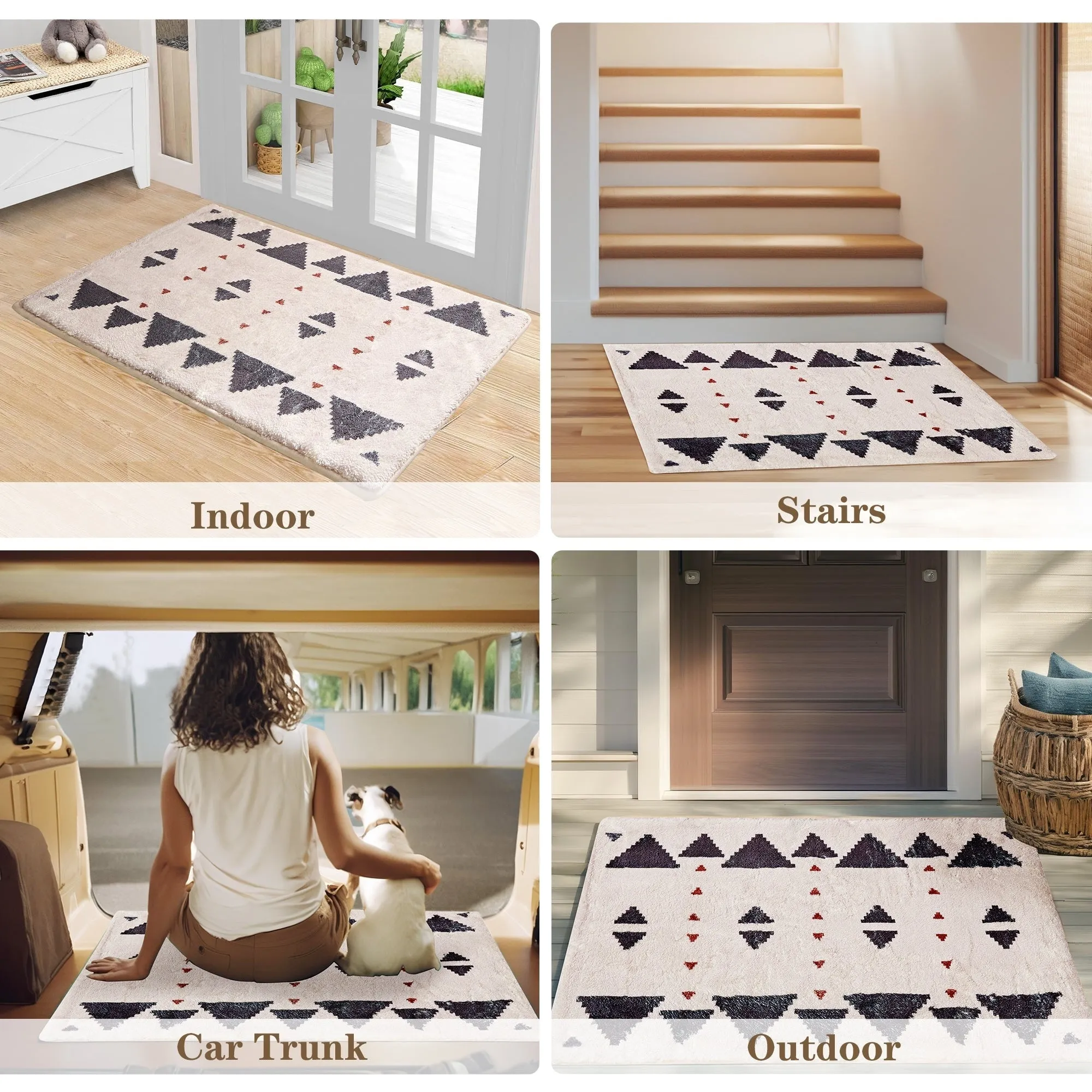 Front Door Mat Entry Doormat Non Slip Thin Washable Inside Entryway Mats for Home Entrance