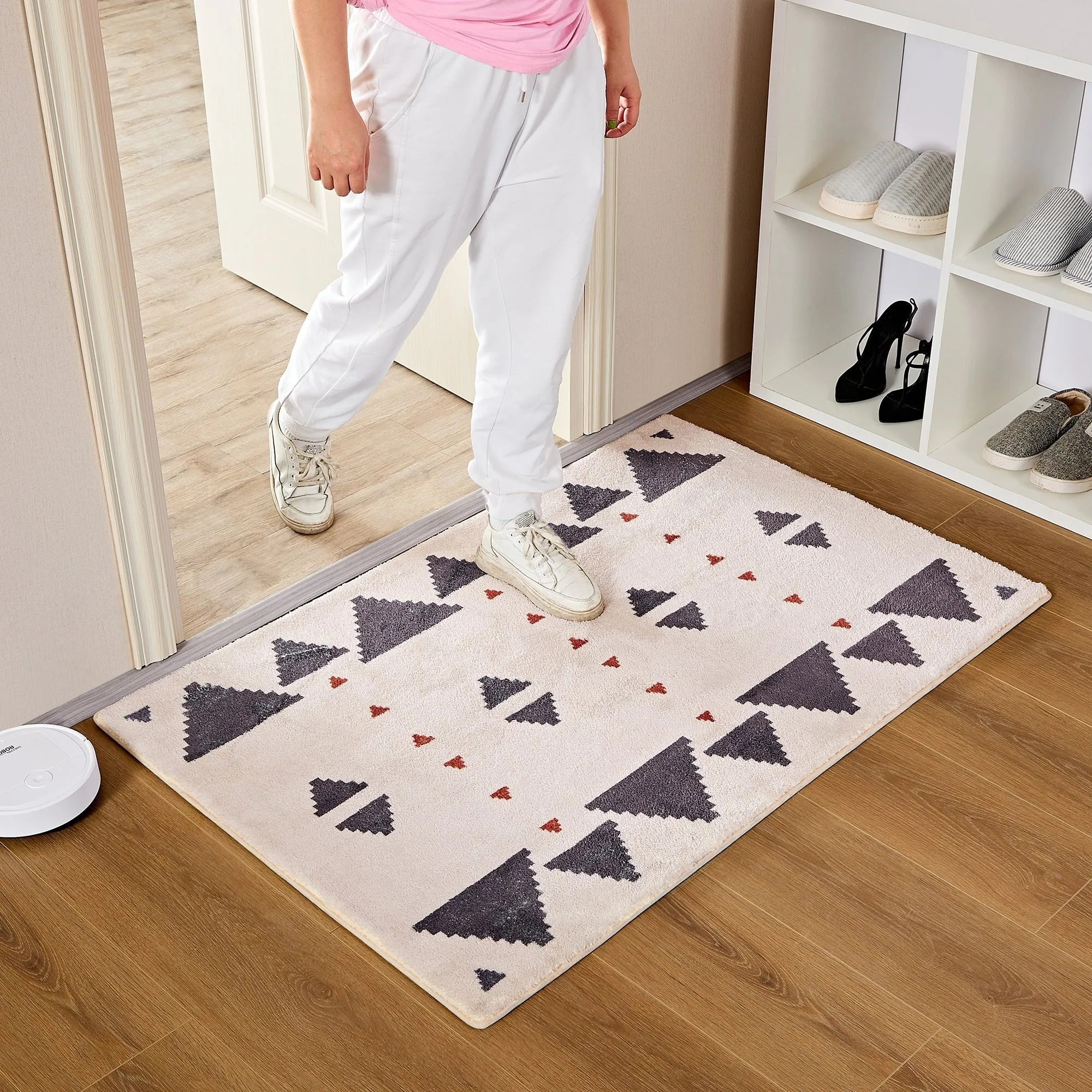 Front Door Mat Entry Doormat Non Slip Thin Washable Inside Entryway Mats for Home Entrance