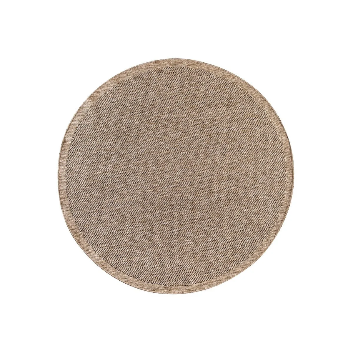 GAD - Classical Sisal-Inspired Indoor Outdoor Area Rug. Medallion. Bordered. Geometric Pattern. Fade and Stain Resistant