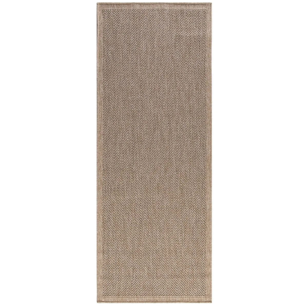 GAD - Classical Sisal-Inspired Indoor Outdoor Area Rug. Medallion. Bordered. Geometric Pattern. Fade and Stain Resistant