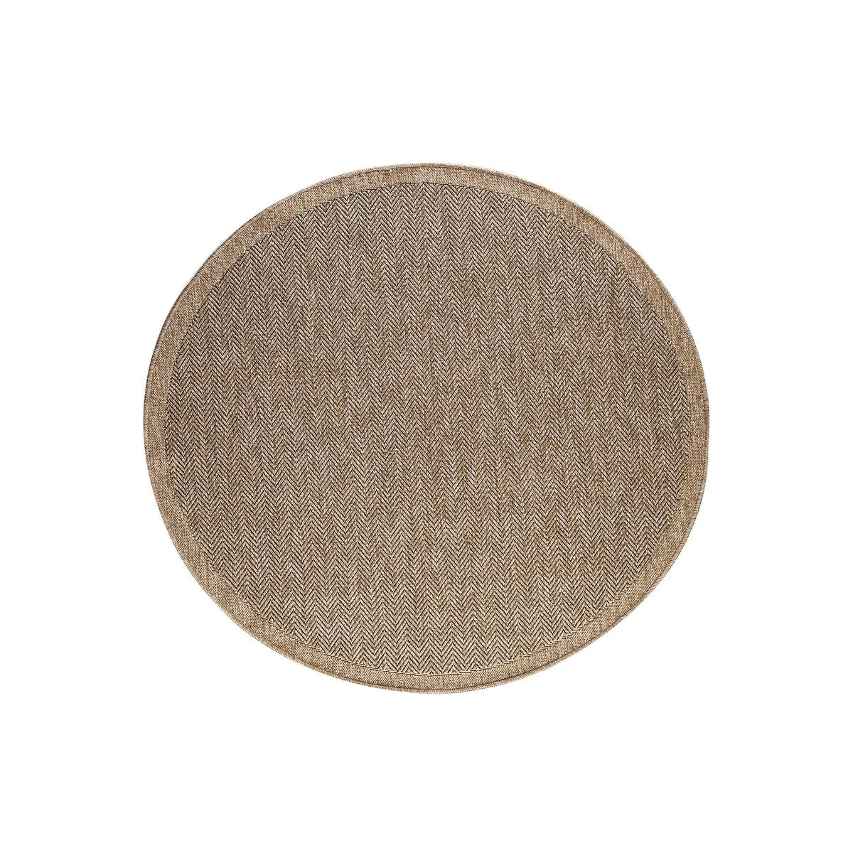 GAD - Classical Sisal-Inspired Indoor Outdoor Area Rug. Medallion. Bordered. Geometric Pattern. Fade and Stain Resistant