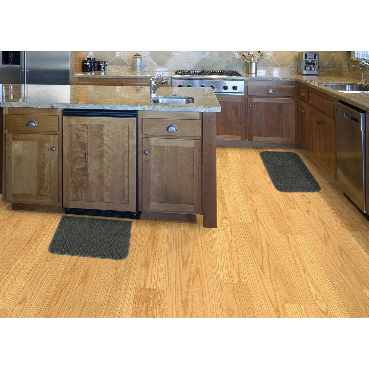 Garland Rug Town Solid Checkered Durable Kitchen/ Door Mat Accent Rug