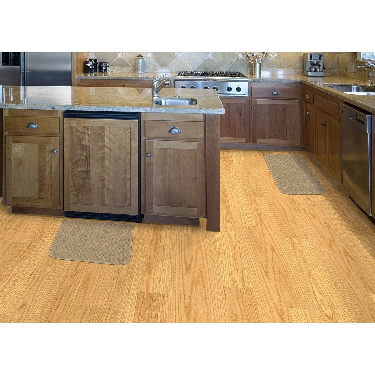 Garland Rug Town Solid Checkered Durable Kitchen/ Door Mat Accent Rug