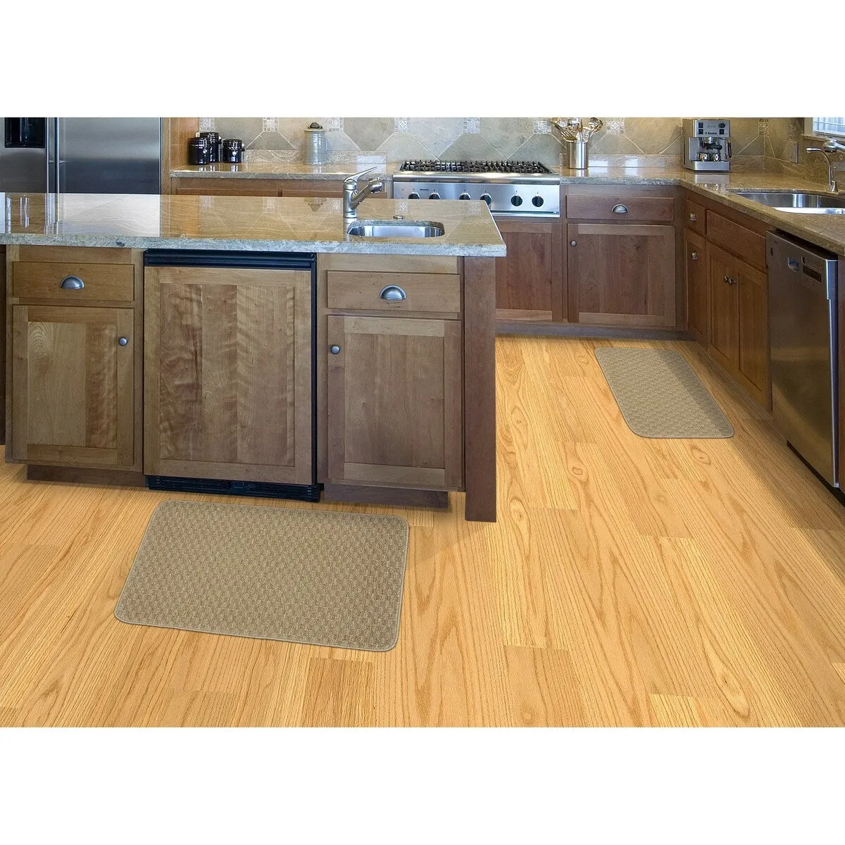 Garland Rug Town Solid Checkered Durable Kitchen/ Door Mat Accent Rug