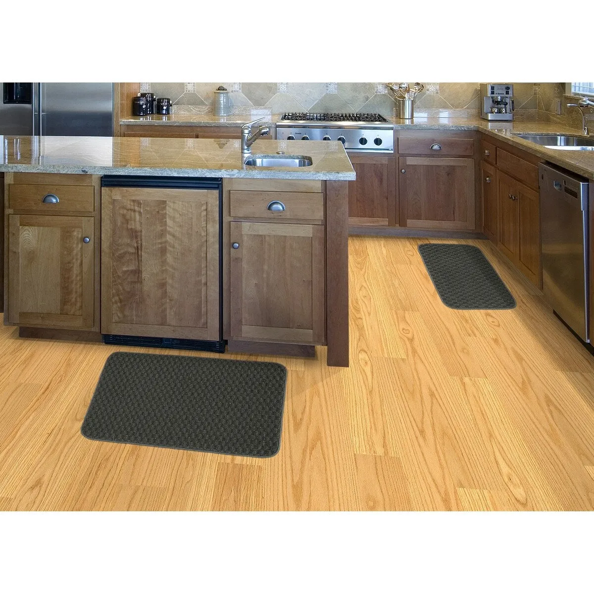 Garland Rug Town Solid Checkered Durable Kitchen/ Door Mat Accent Rug