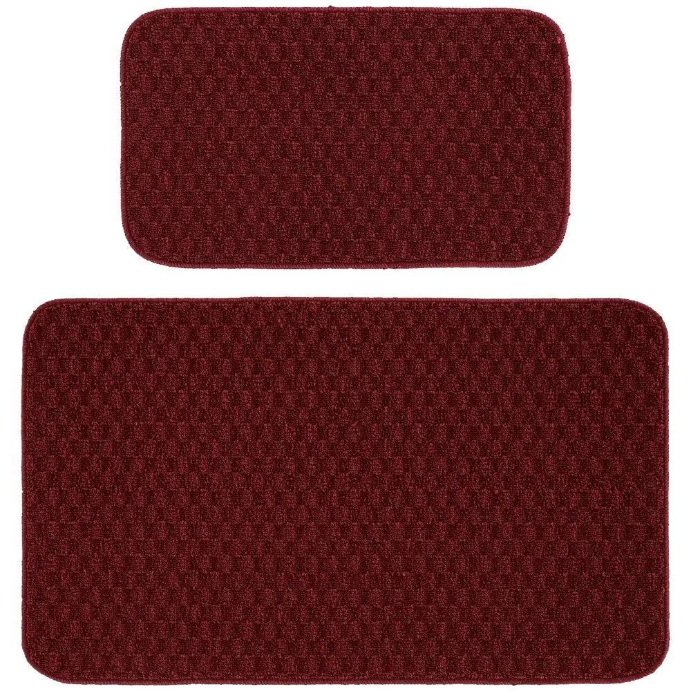 Garland Rug Town Solid Checkered Durable Kitchen/ Door Mat Accent Rug