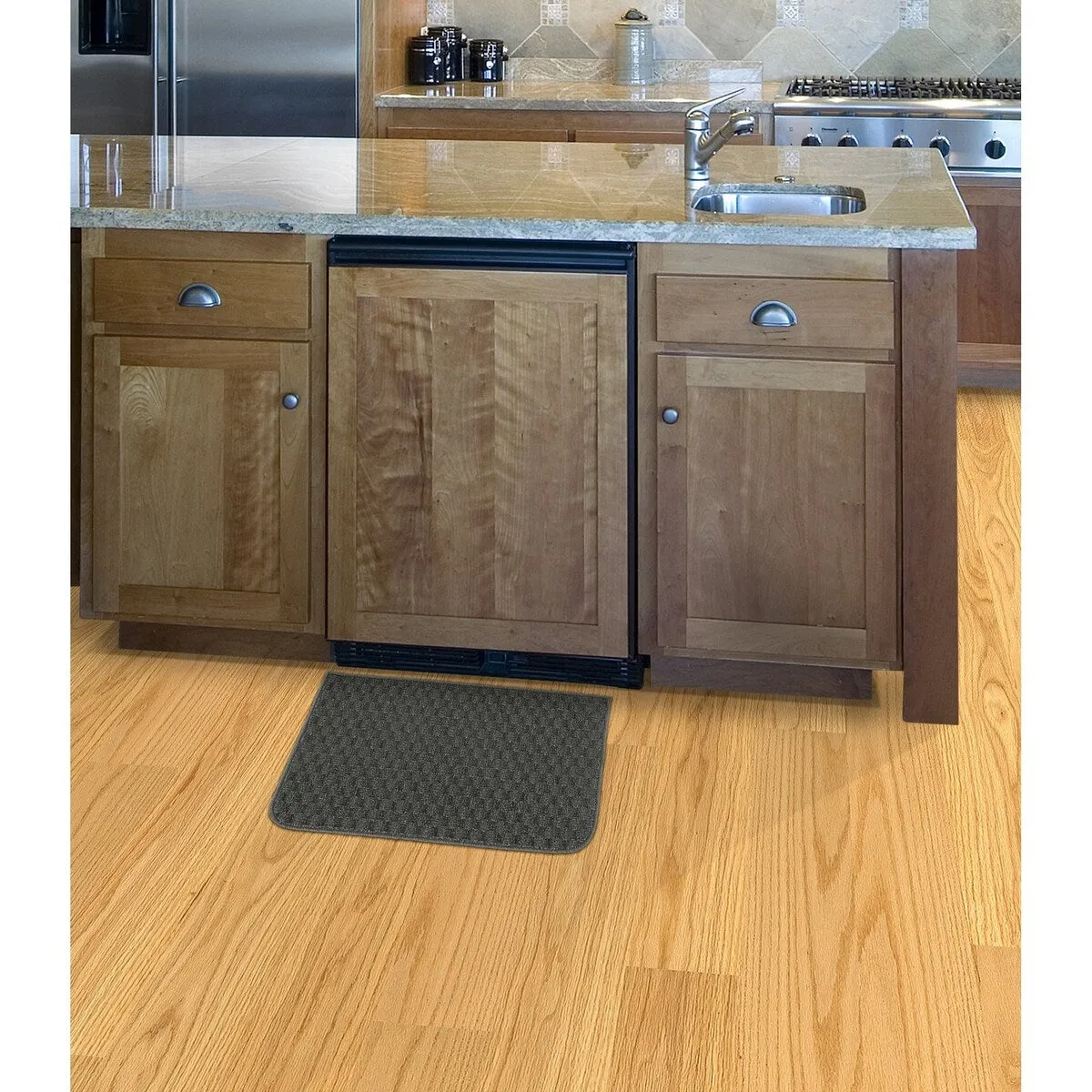 Garland Rug Town Solid Checkered Durable Kitchen/ Door Mat Accent Rug