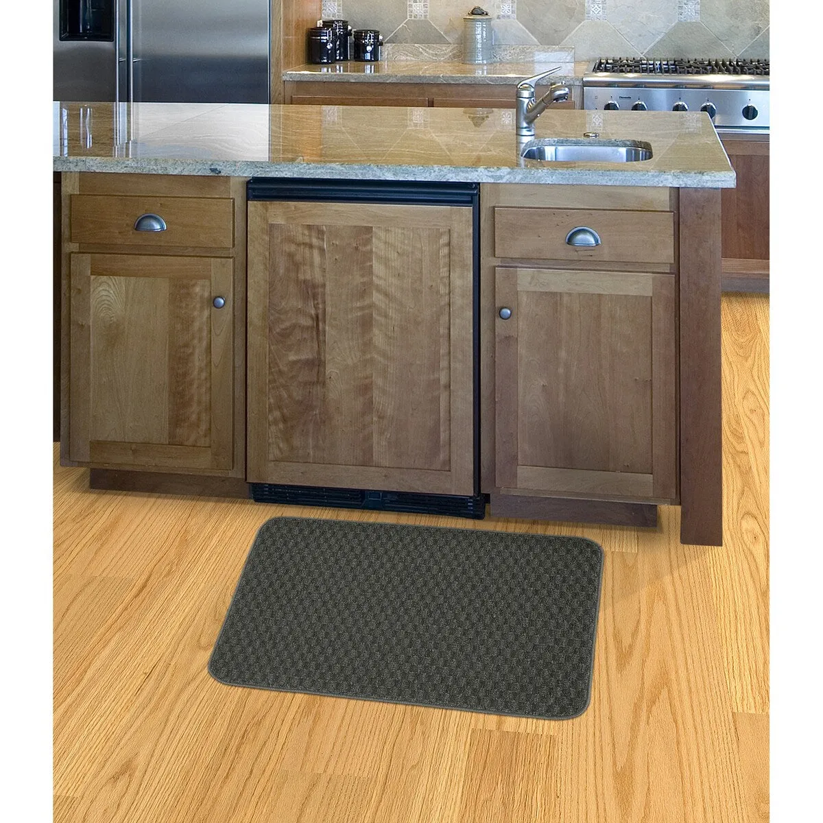 Garland Rug Town Solid Checkered Durable Kitchen/ Door Mat Accent Rug