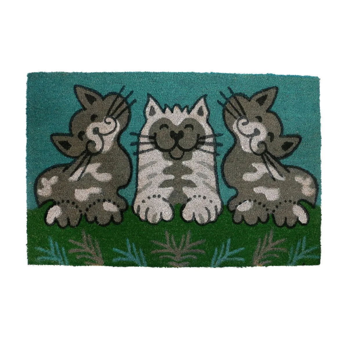 George Towne Living-OVERSIZED-24x36 Outdoor Coir Mat-Fun Cats - 2x3