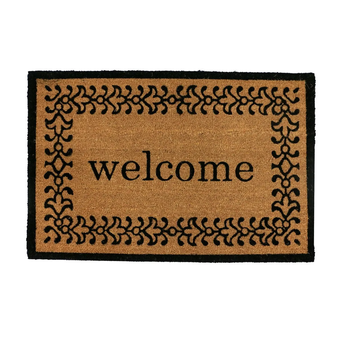 George Towne Living-OVERSIZED-24x36 Outdoor Coir Mat-Welcome Border - 24x36