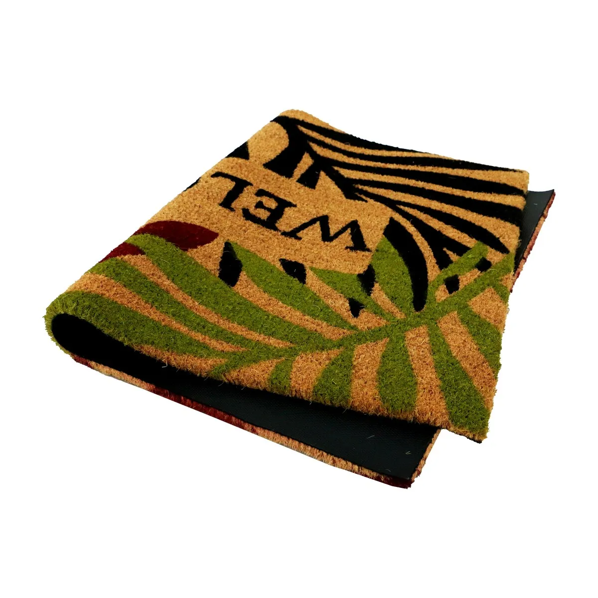 George Towne Living-OVERSIZED-24x36 Outdoor Coir Mat-Welcome Palm - 24x36