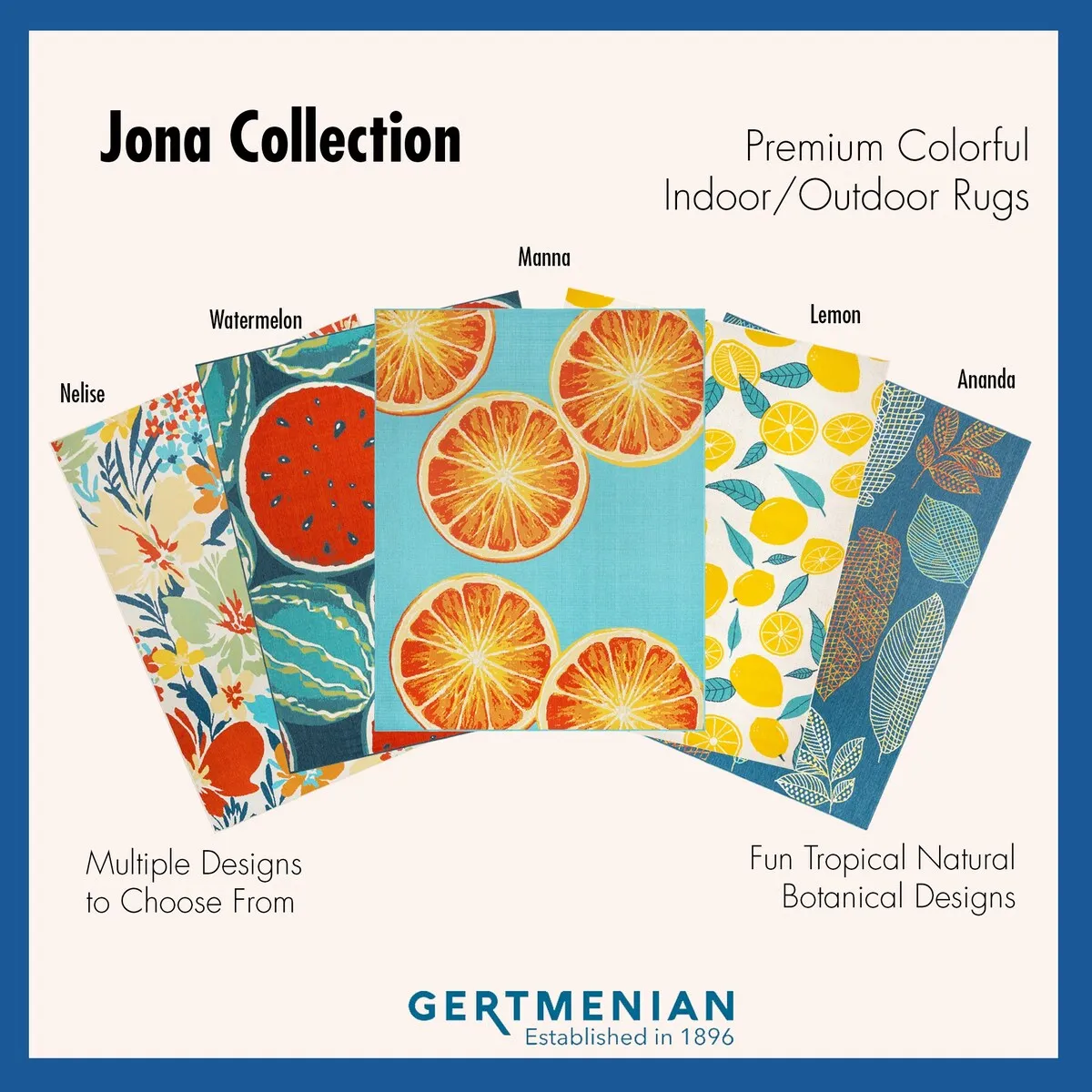 Gertmenian Jona Bold Summer Fruits Bright Bold Indoor/ Outdoor Flatweave Area Rug