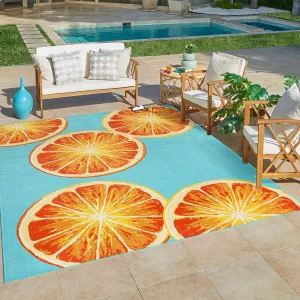 Gertmenian Jona Bold Summer Fruits Bright Bold Indoor/ Outdoor Flatweave Area Rug