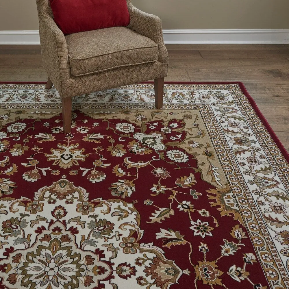 Gertmenian Majestic Chilton Red Traditional Border Oriental Area Rug - 7' 10 x 10'