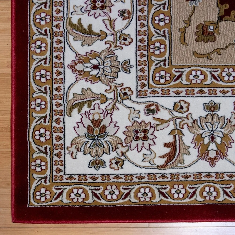 Gertmenian Majestic Chilton Red Traditional Border Oriental Area Rug - 7' 10 x 10'