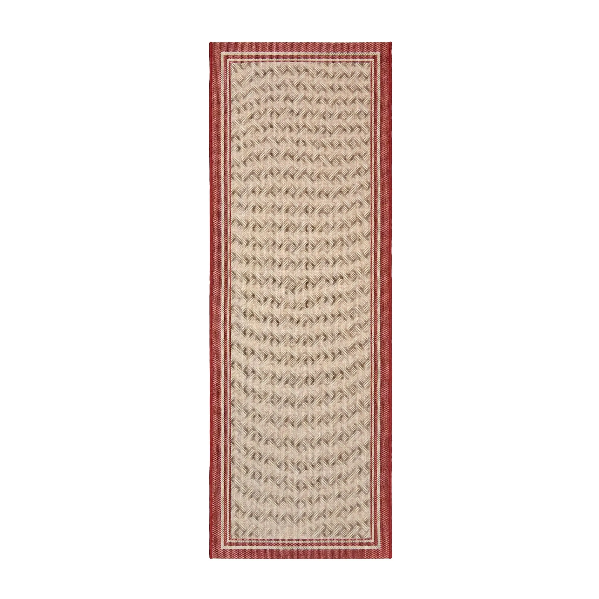 Gertmenian Paseo Soroa Red Classic Border Flatweave Indoor/ Outdoor Area Rug