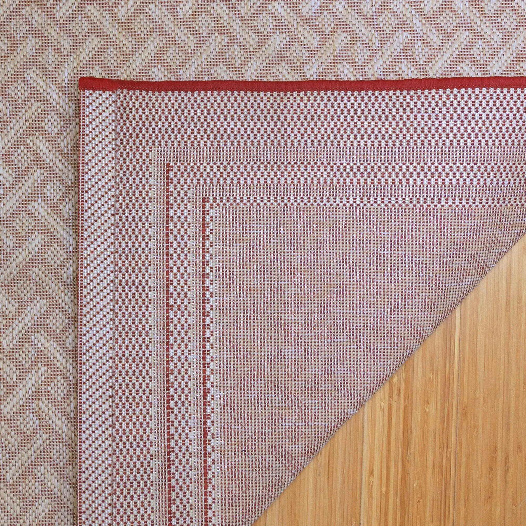Gertmenian Paseo Soroa Red Classic Border Flatweave Indoor/ Outdoor Area Rug