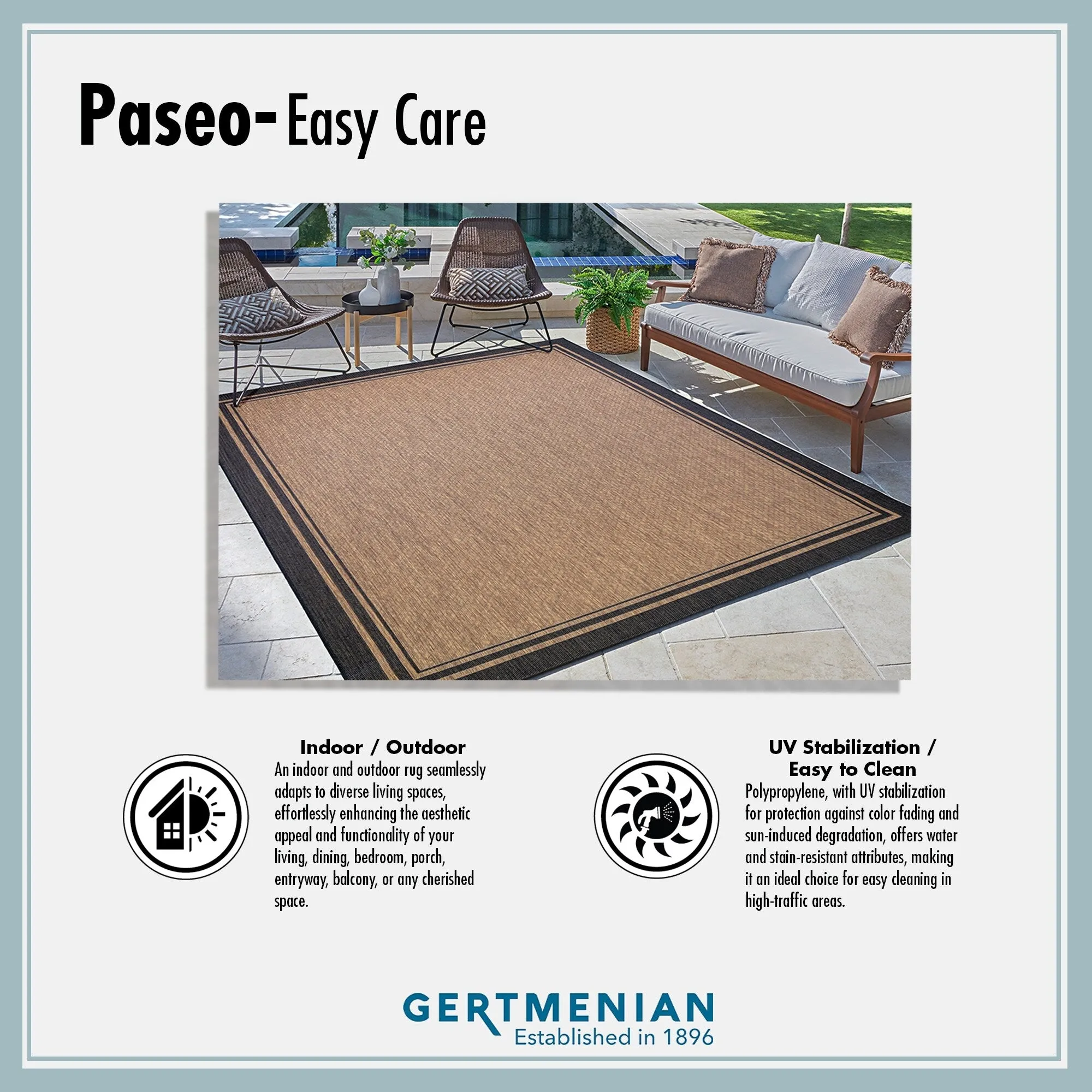 Gertmenian Paseo Tortue Tropical Sea Turtle Polypropylene Flatweave Indoor/ Outdoor Area Rug