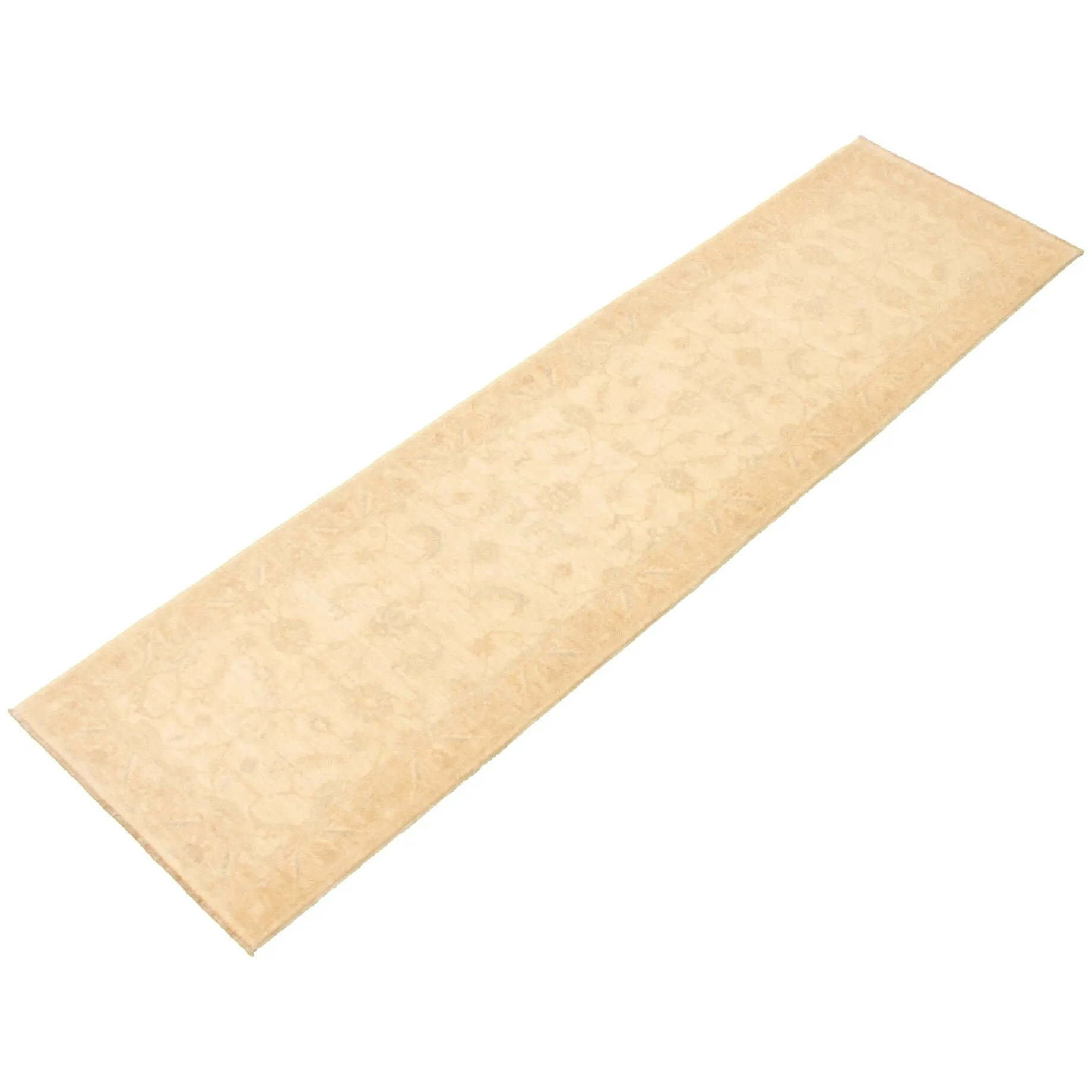 Hand-knotted Peshawar Oushak Cream Wool Rug - 2'7 x 9'10 Runner/2'7 x 9'10