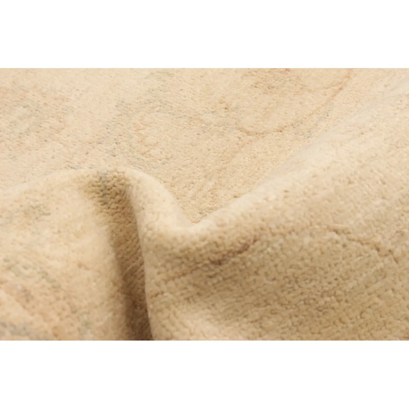 Hand-knotted Peshawar Oushak Cream Wool Rug - 2'7 x 9'10 Runner/2'7 x 9'10