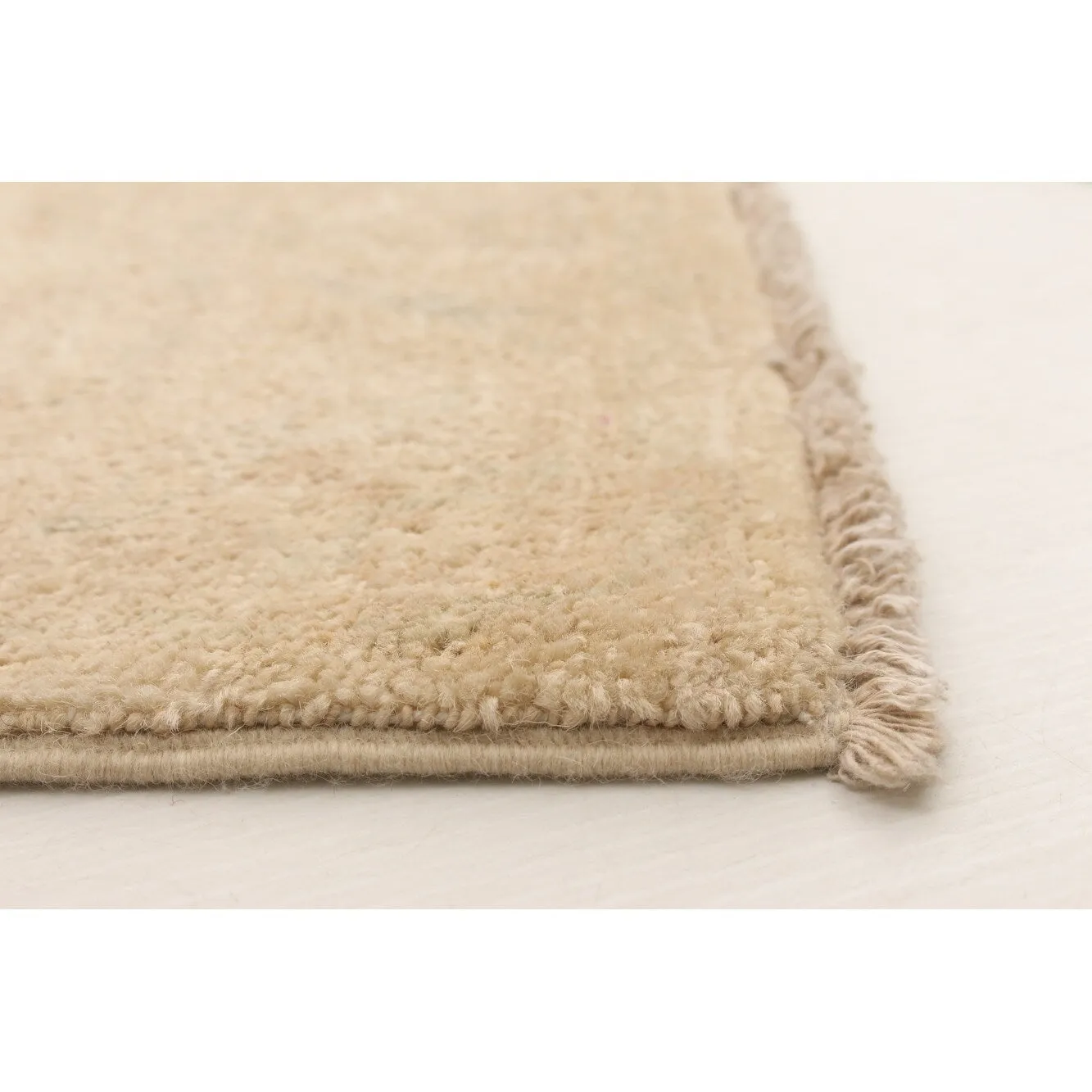Hand-knotted Peshawar Oushak Cream Wool Rug - 2'7 x 9'10 Runner/2'7 x 9'10