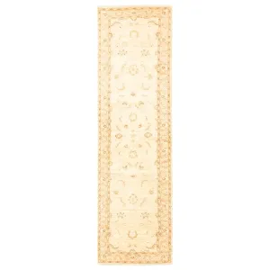 Hand-knotted Peshawar Oushak Cream Wool Rug - 2'7 x 9'3/2'7 x 9'3 Runner