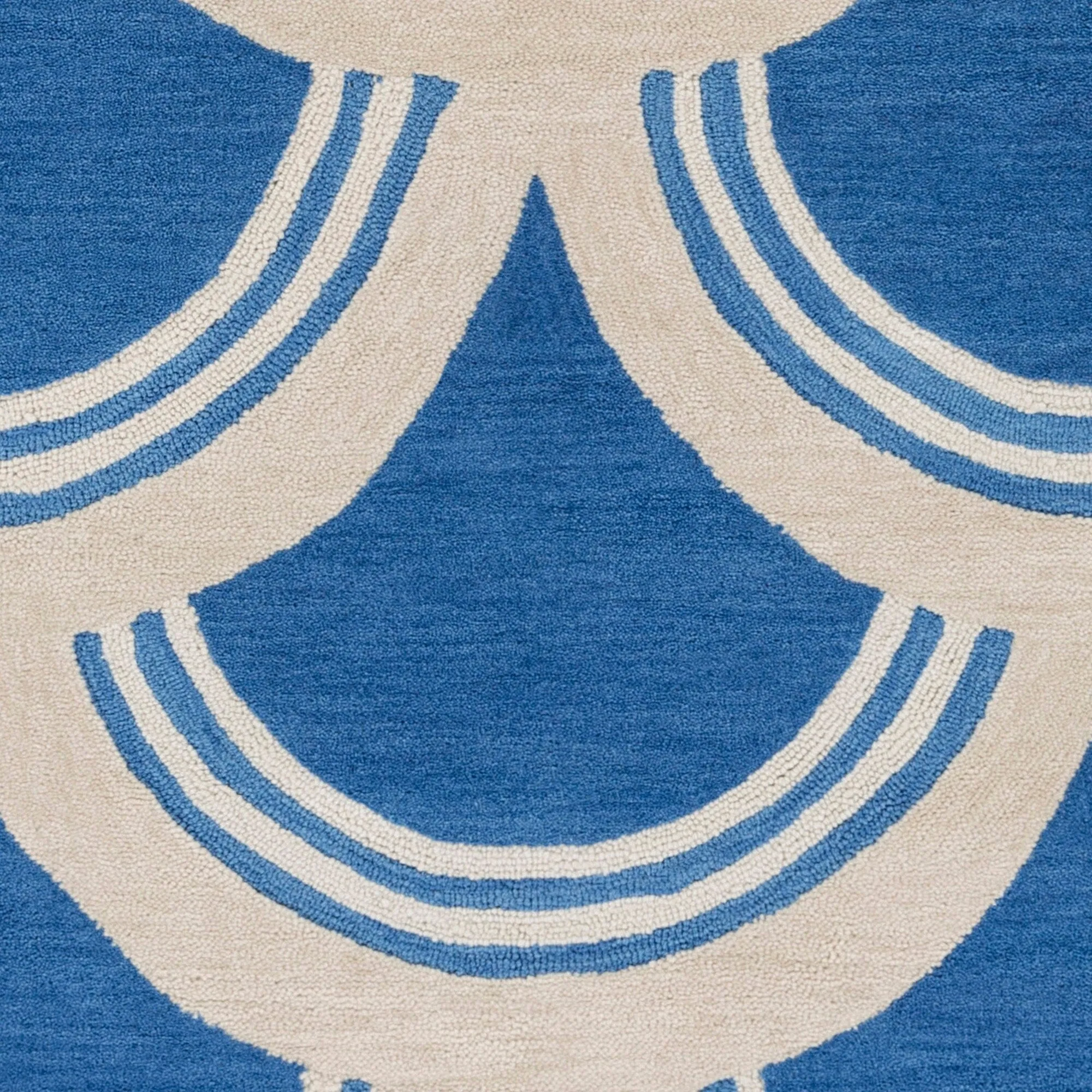 Hand-Tufted Blue Erith Geometric Rug - 7'6 x 9'6