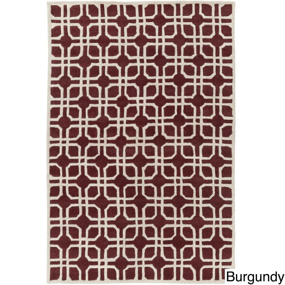 Hand-Tufted Brigg Crosshatched Wool Area Rug