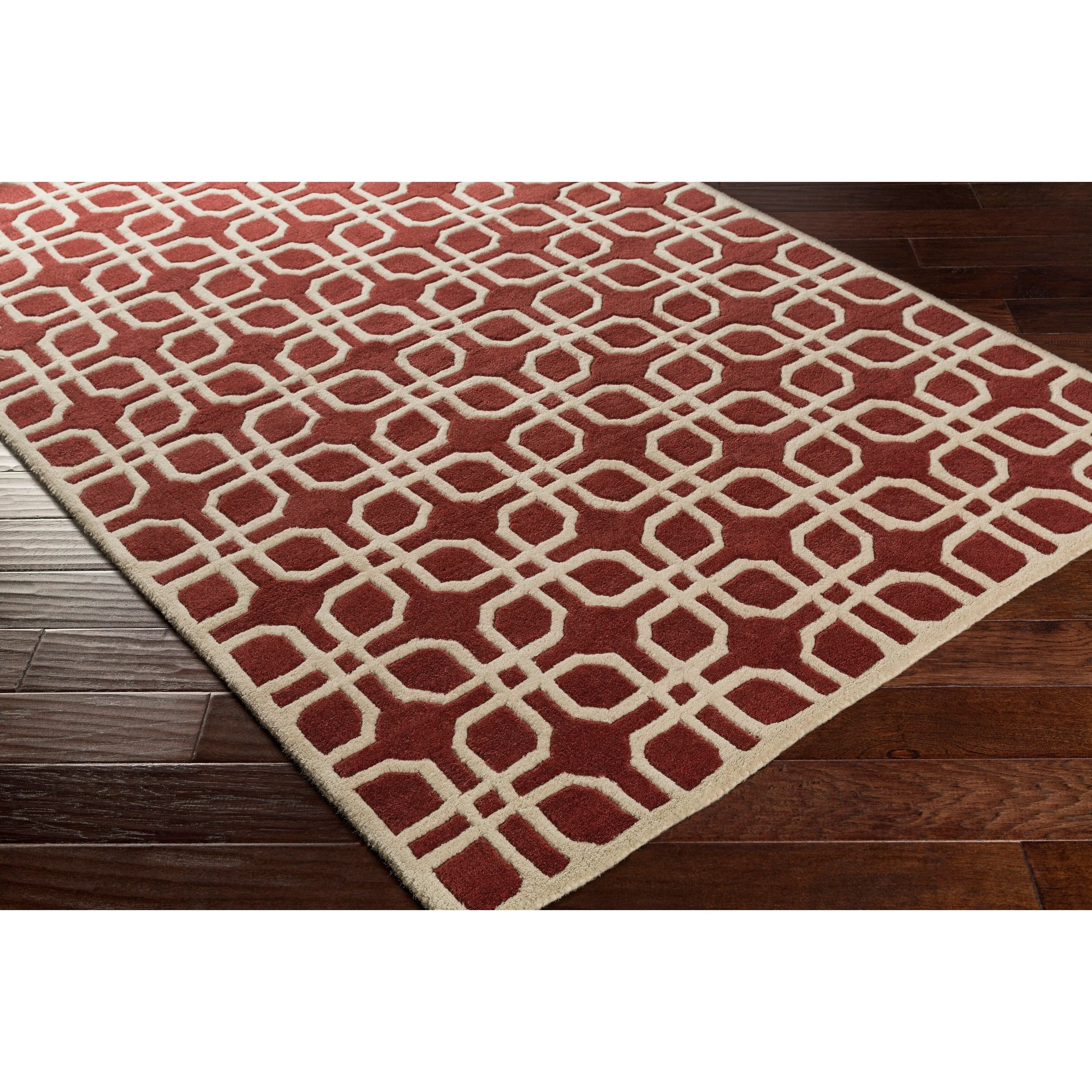Hand-Tufted Brigg Crosshatched Wool Area Rug