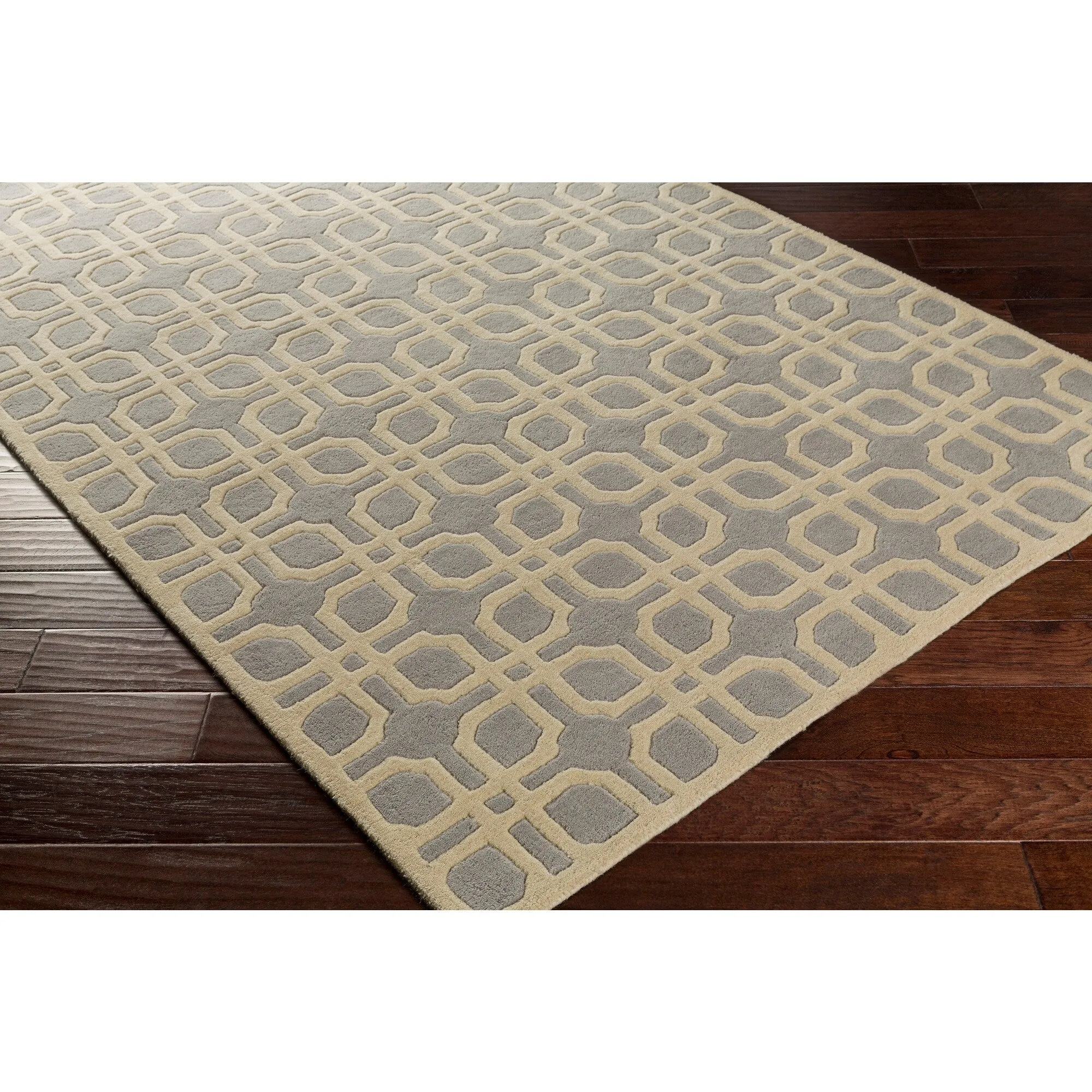 Hand-Tufted Brigg Crosshatched Wool Area Rug