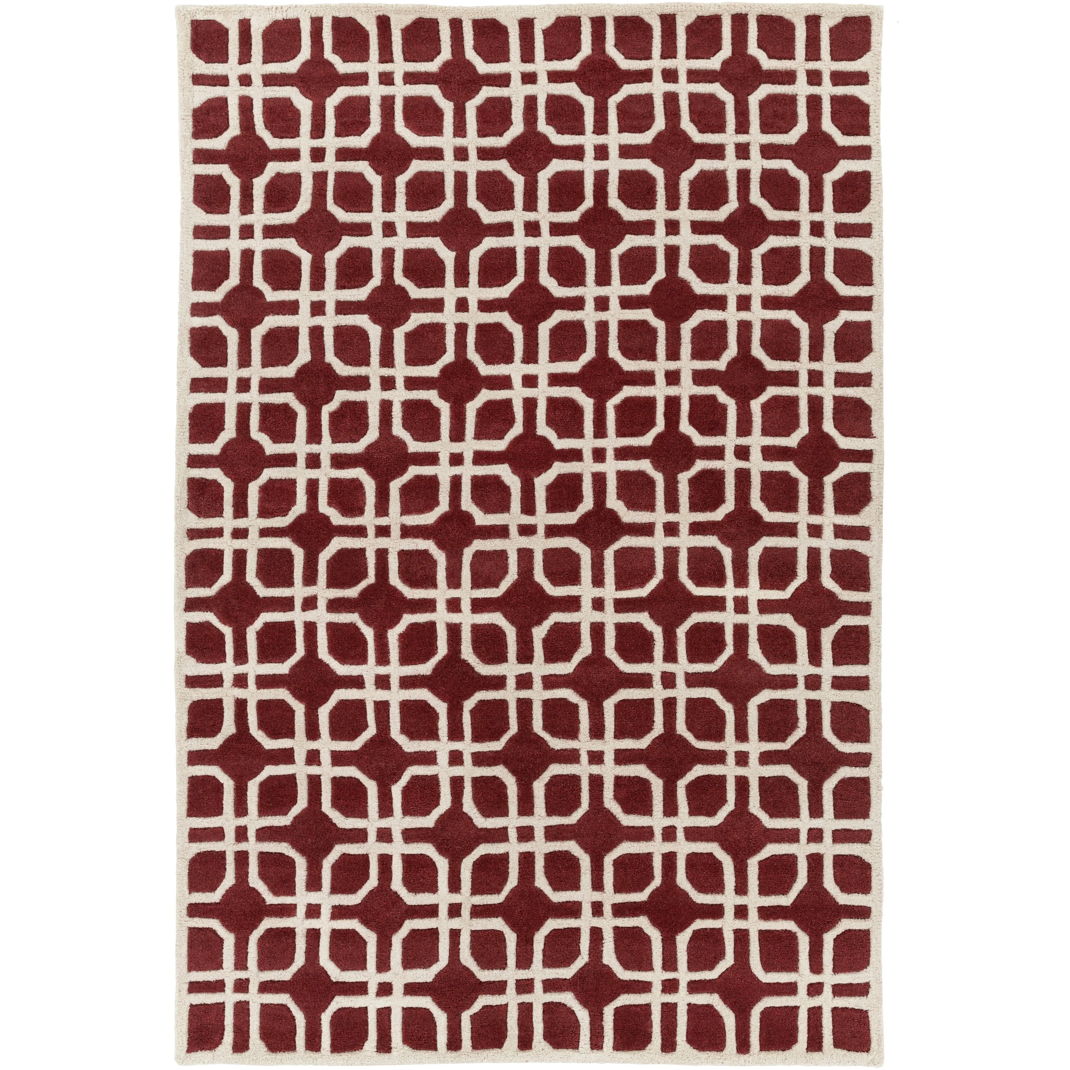 Hand-Tufted Brigg Crosshatched Wool Area Rug