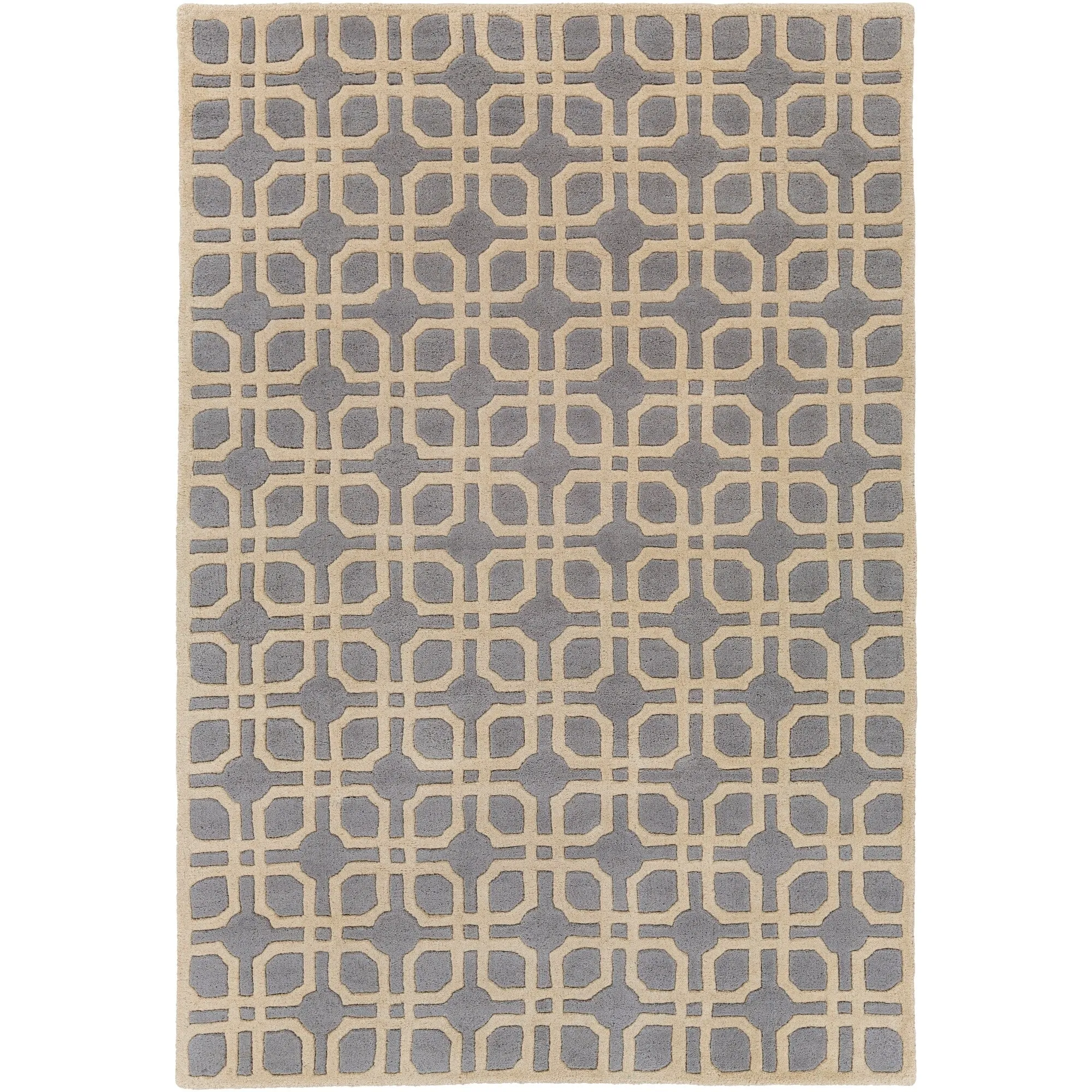 Hand-Tufted Brigg Crosshatched Wool Area Rug