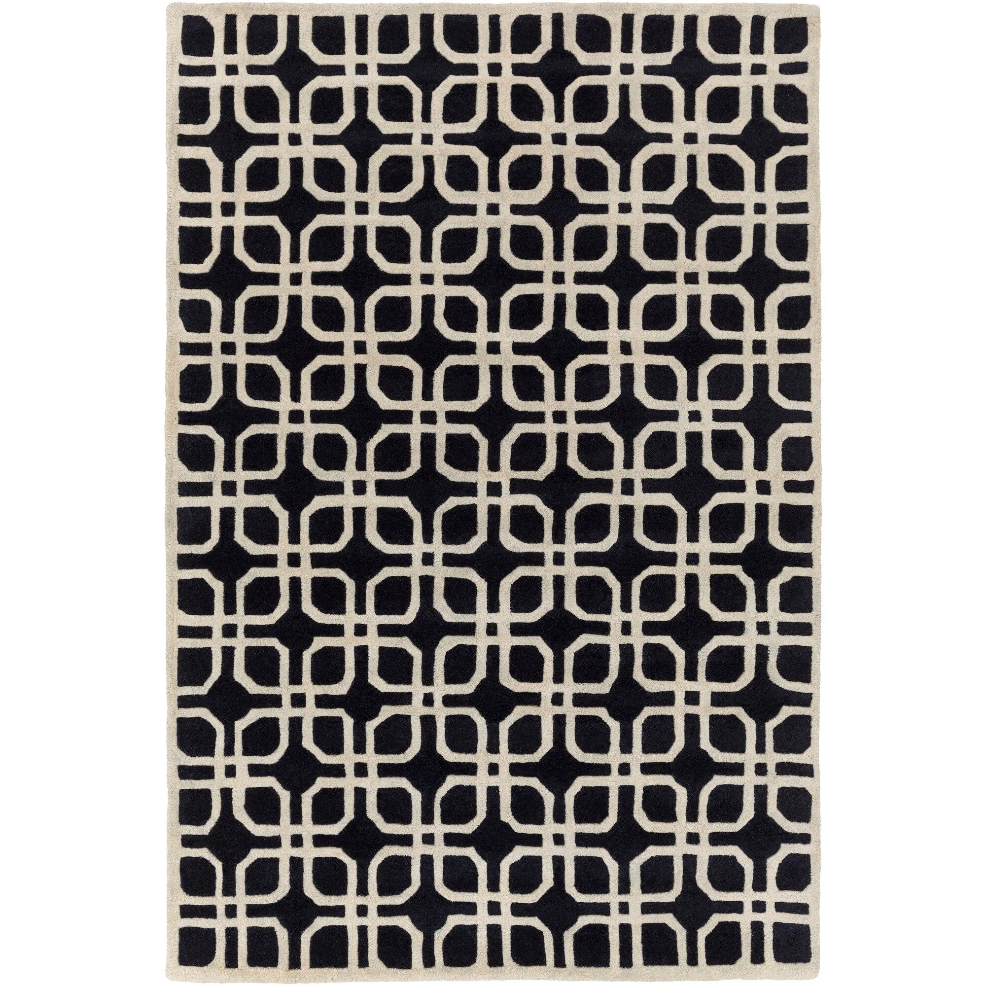 Hand-Tufted Brigg Crosshatched Wool Area Rug