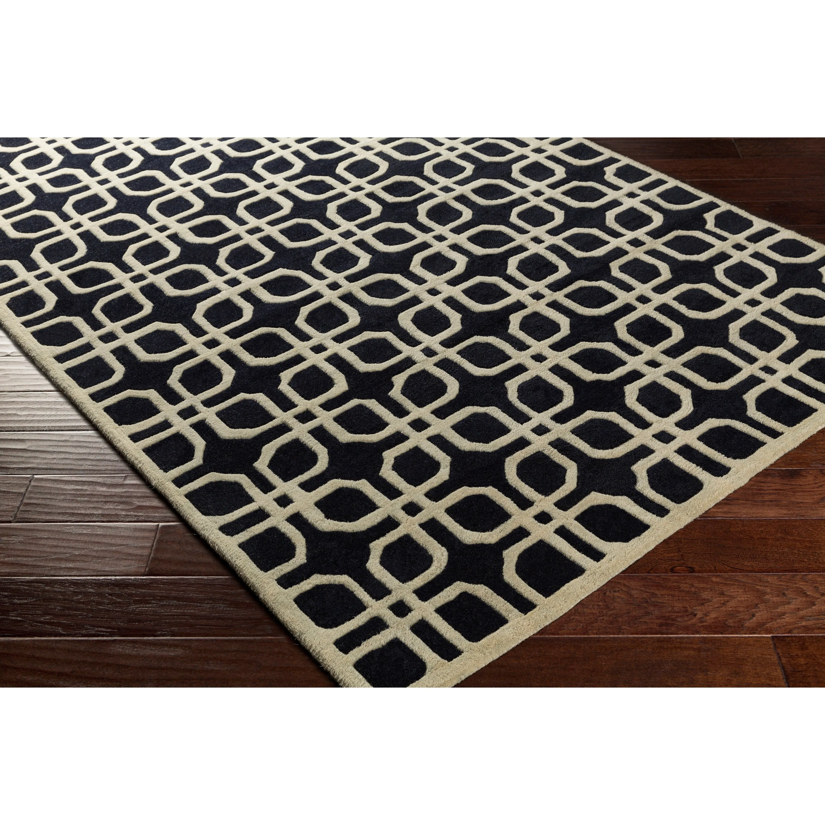 Hand-Tufted Brigg Crosshatched Wool Area Rug
