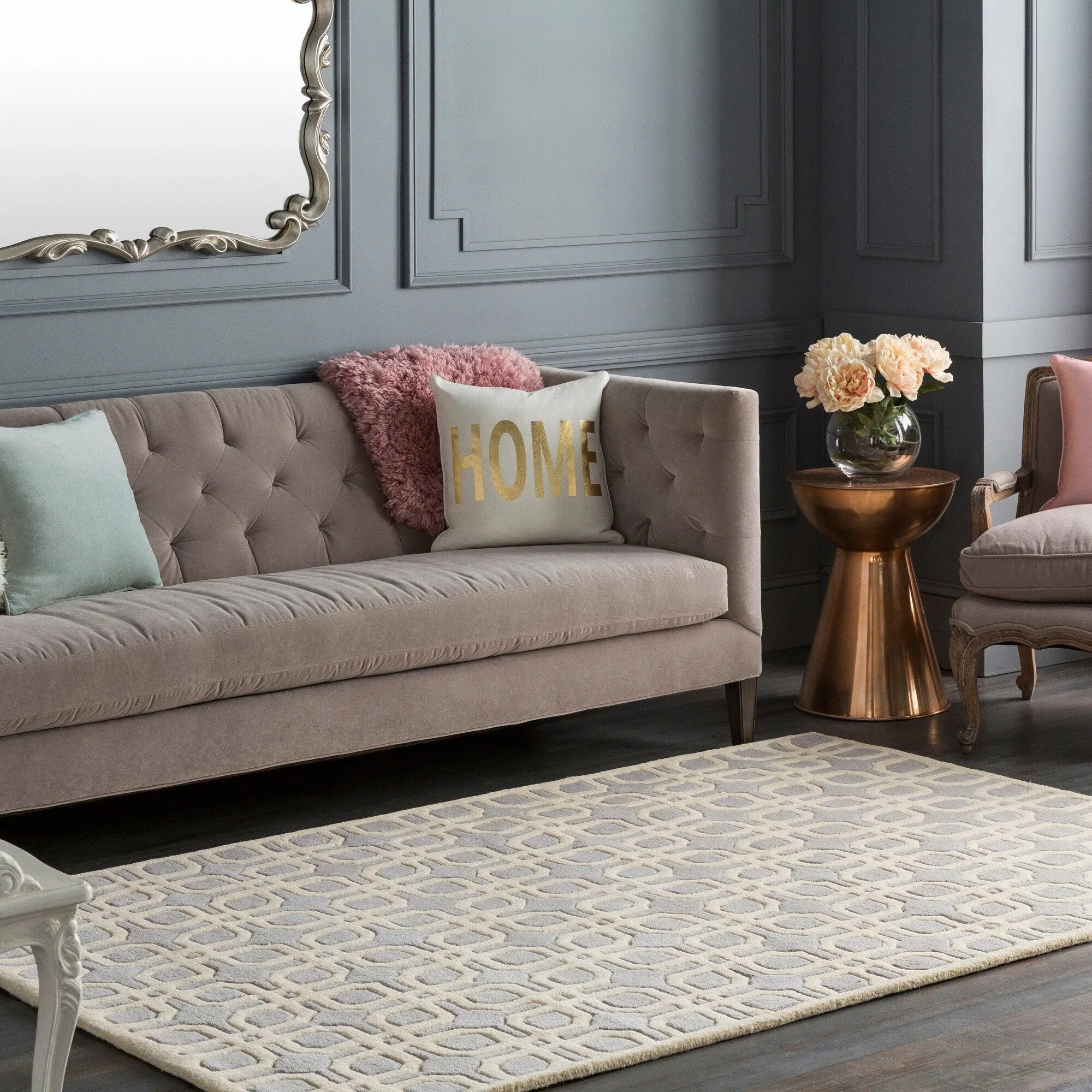 Hand-Tufted Brigg Crosshatched Wool Area Rug