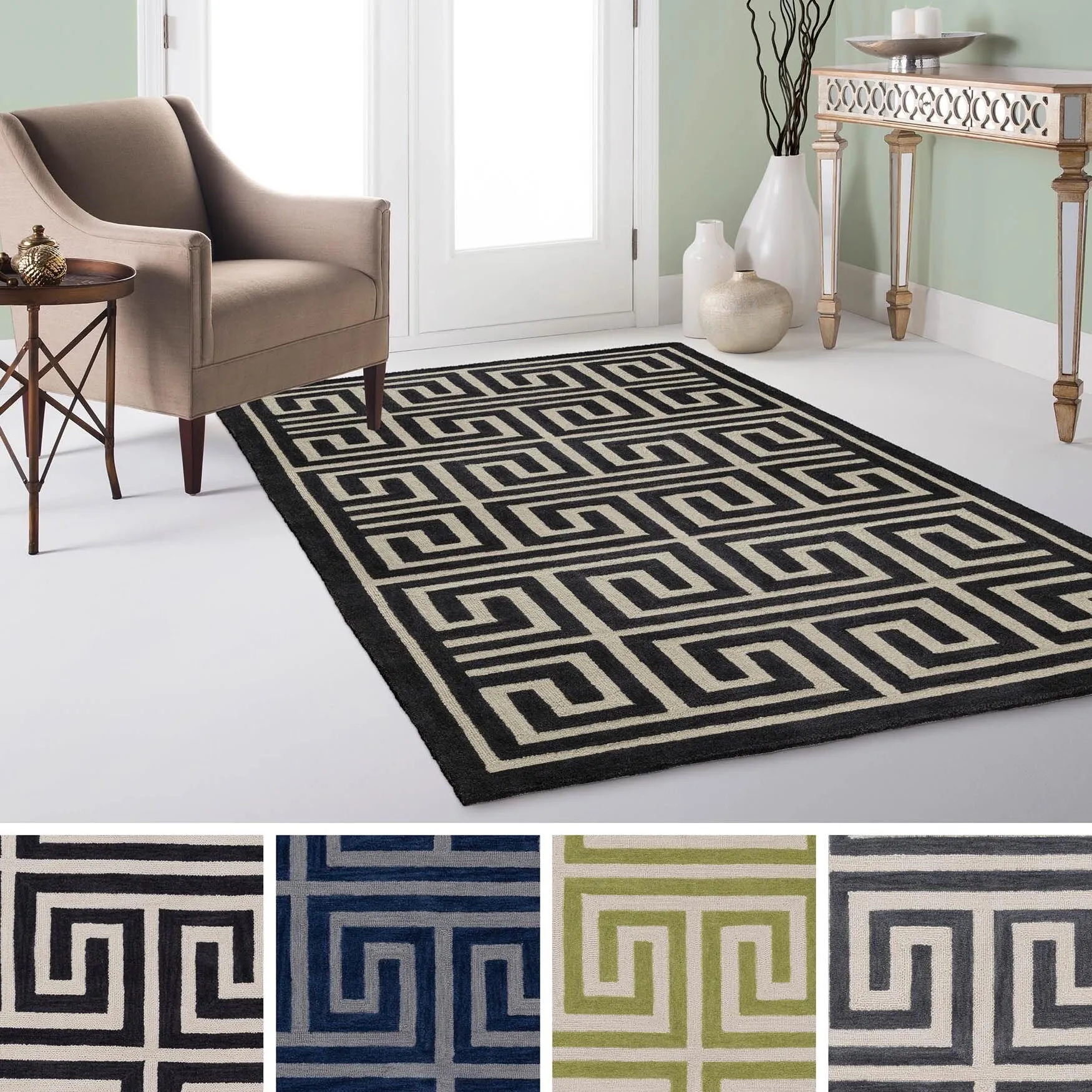 Hand-Tufted Essex Crosshatched Rug