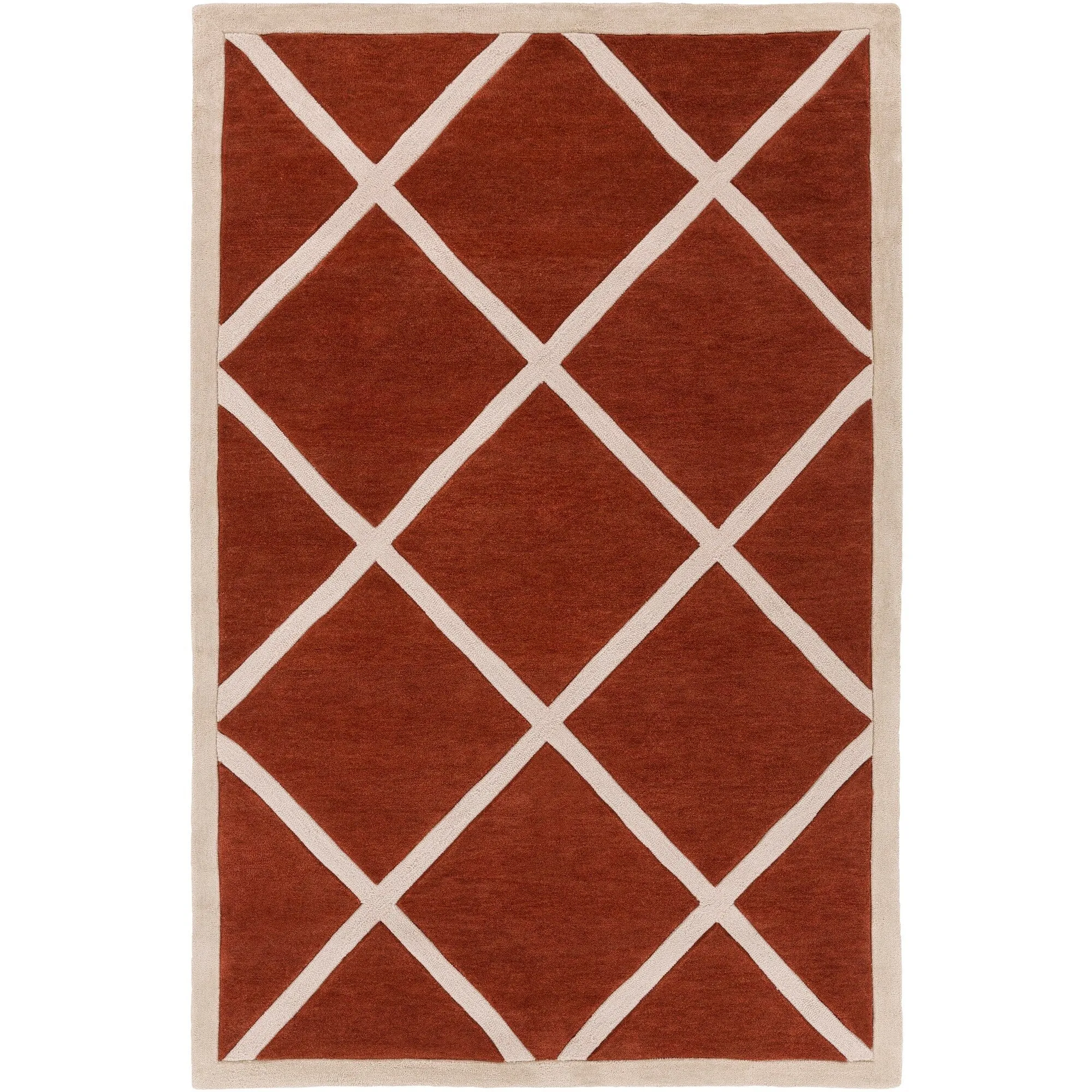 Hand-Tufted Fowey Crosshatched Area Rug