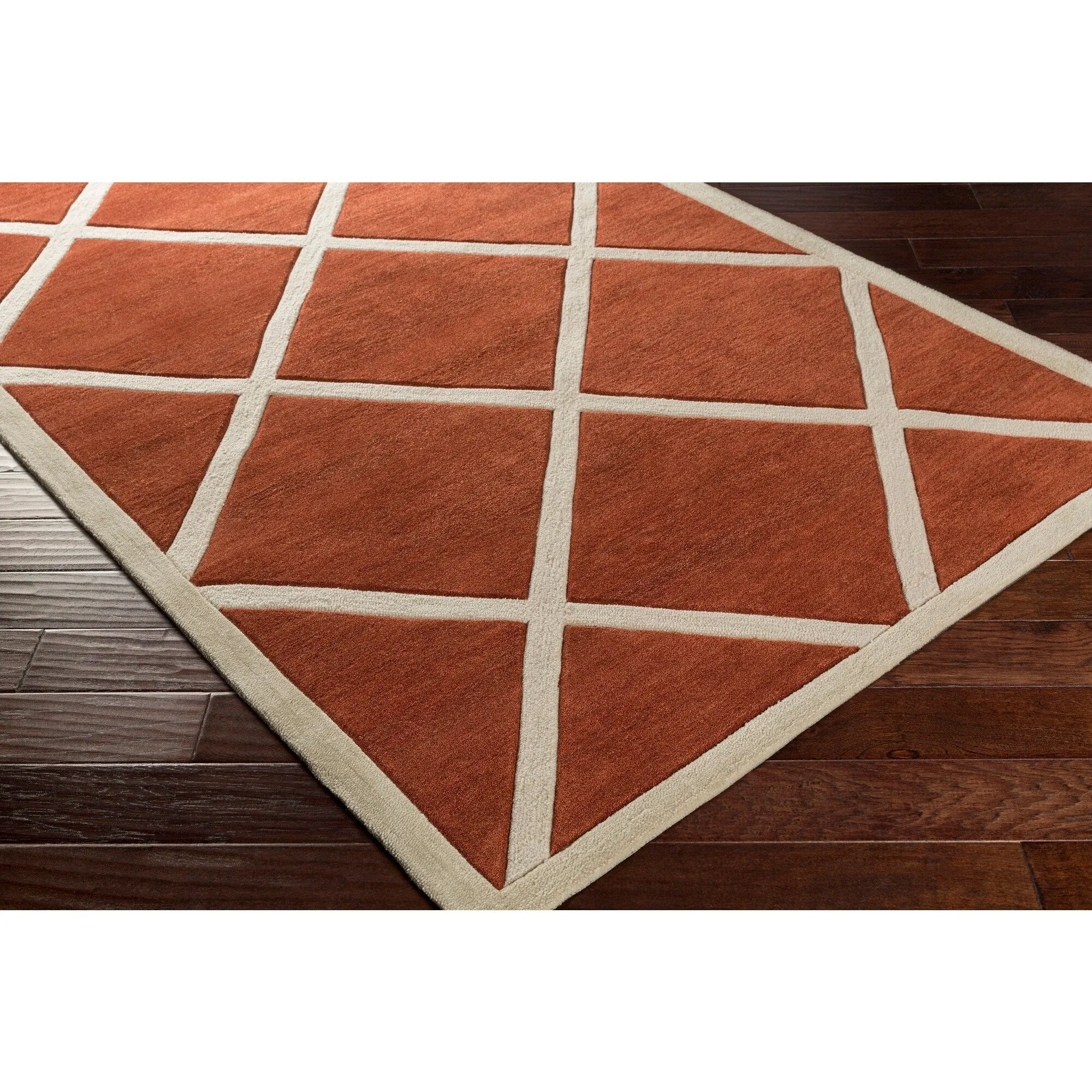 Hand-Tufted Fowey Crosshatched Area Rug