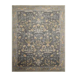 Hand Tufted Hand Made 100% Wool Transitional Oriental Area Rug Slate