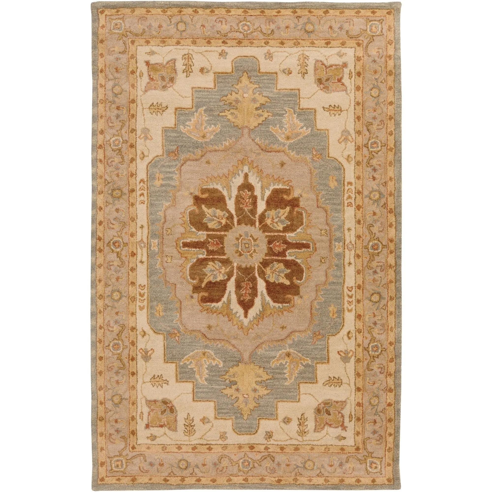 Hand-Tufted Haru Bordered Wool Rug