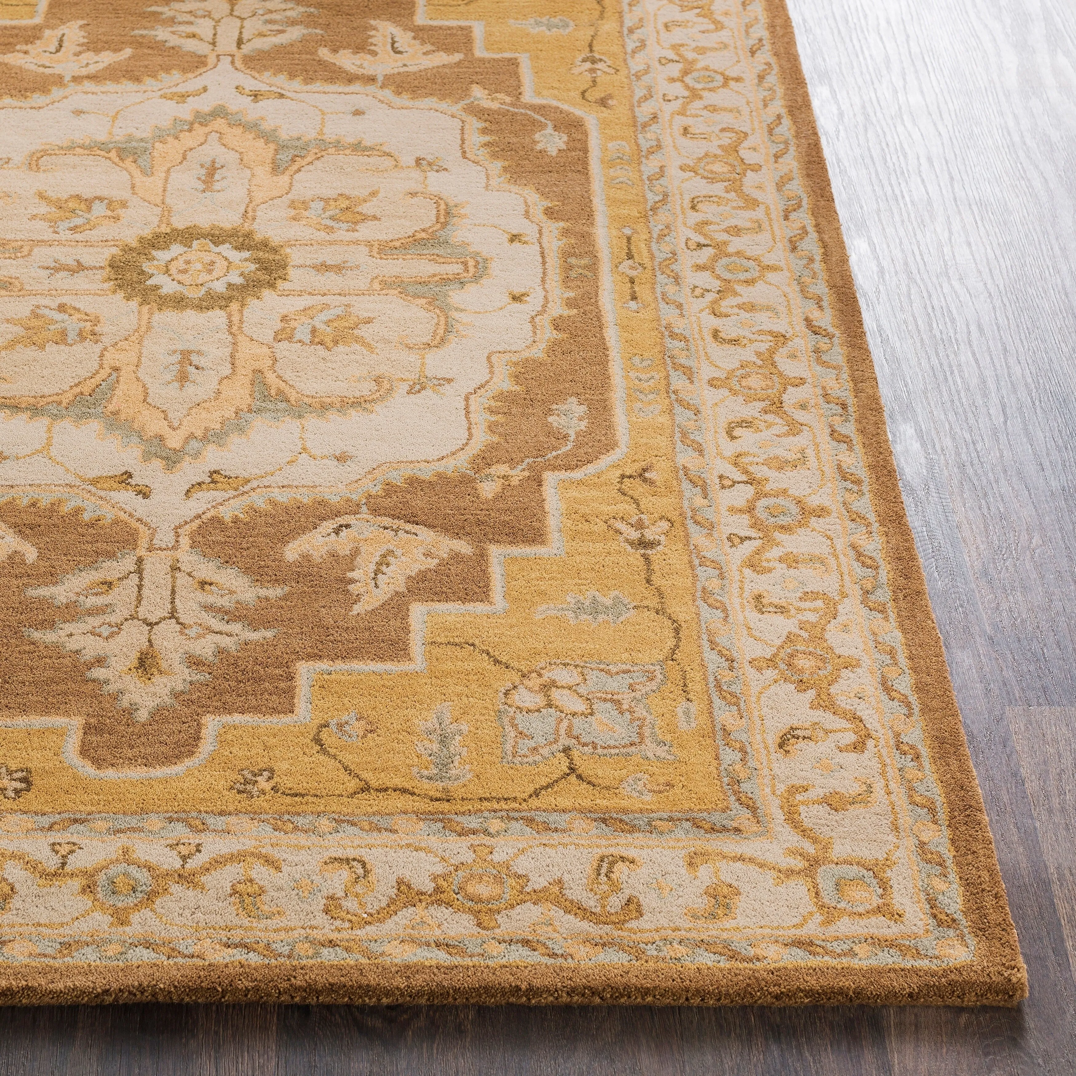 Hand-Tufted Haru Bordered Wool Rug