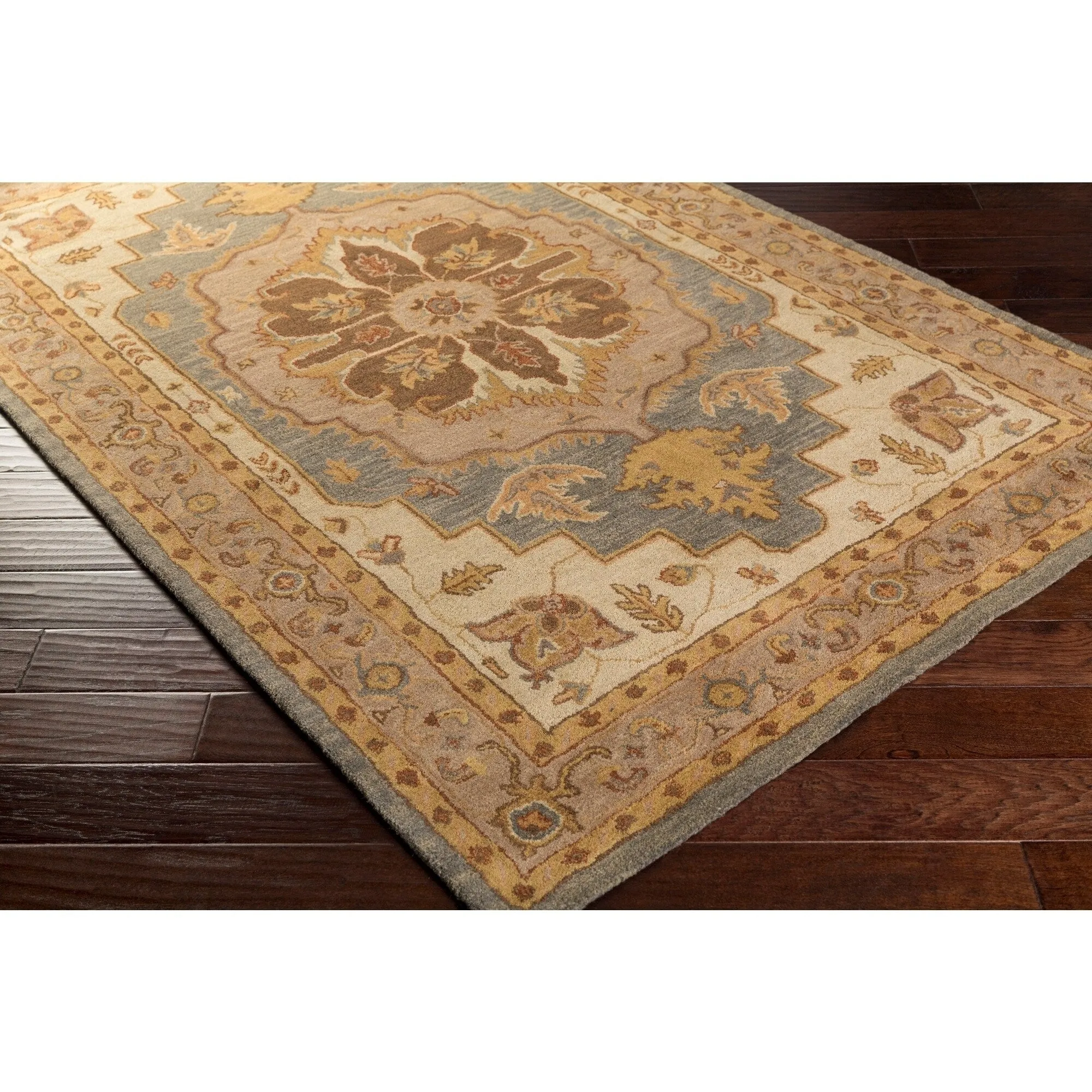 Hand-Tufted Haru Bordered Wool Rug