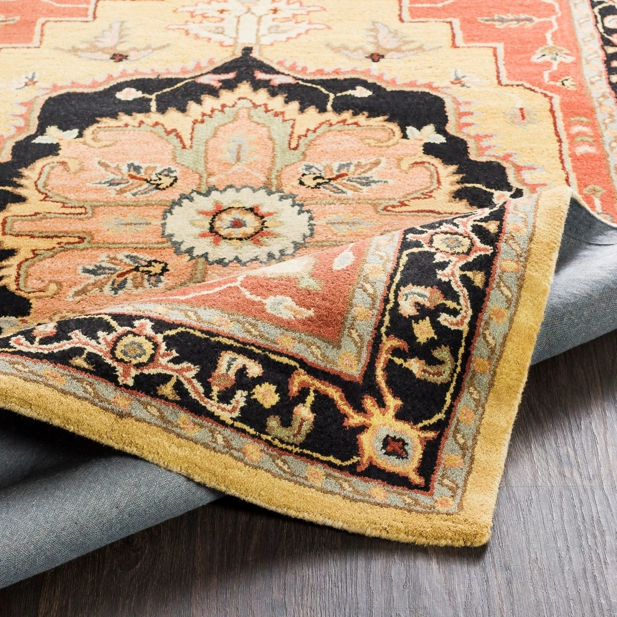 Hand-Tufted Haru Bordered Wool Rug