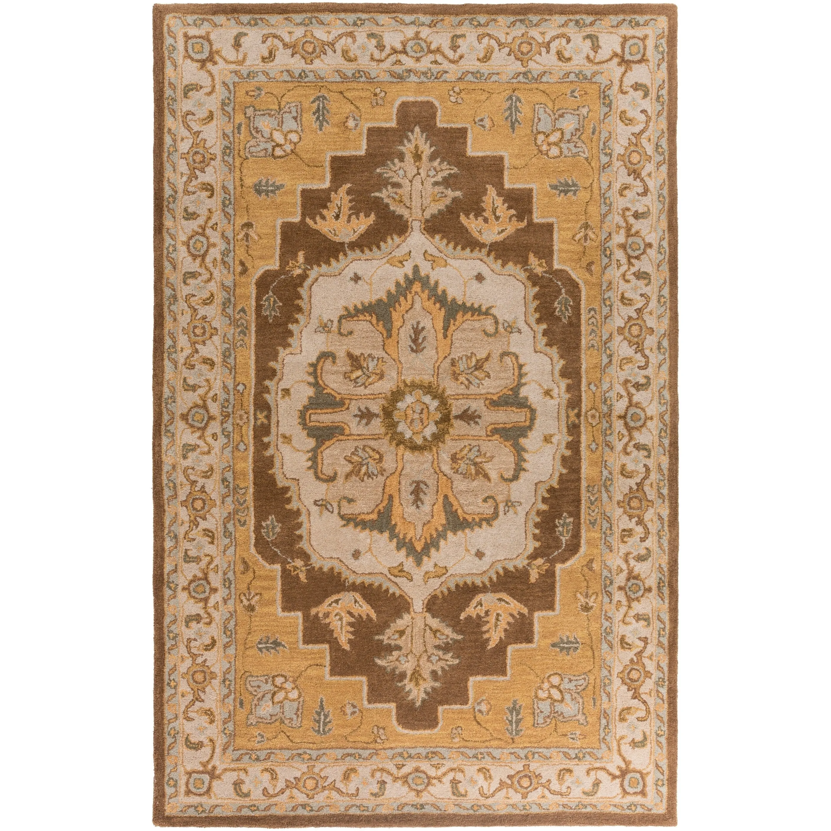 Hand-Tufted Haru Bordered Wool Rug