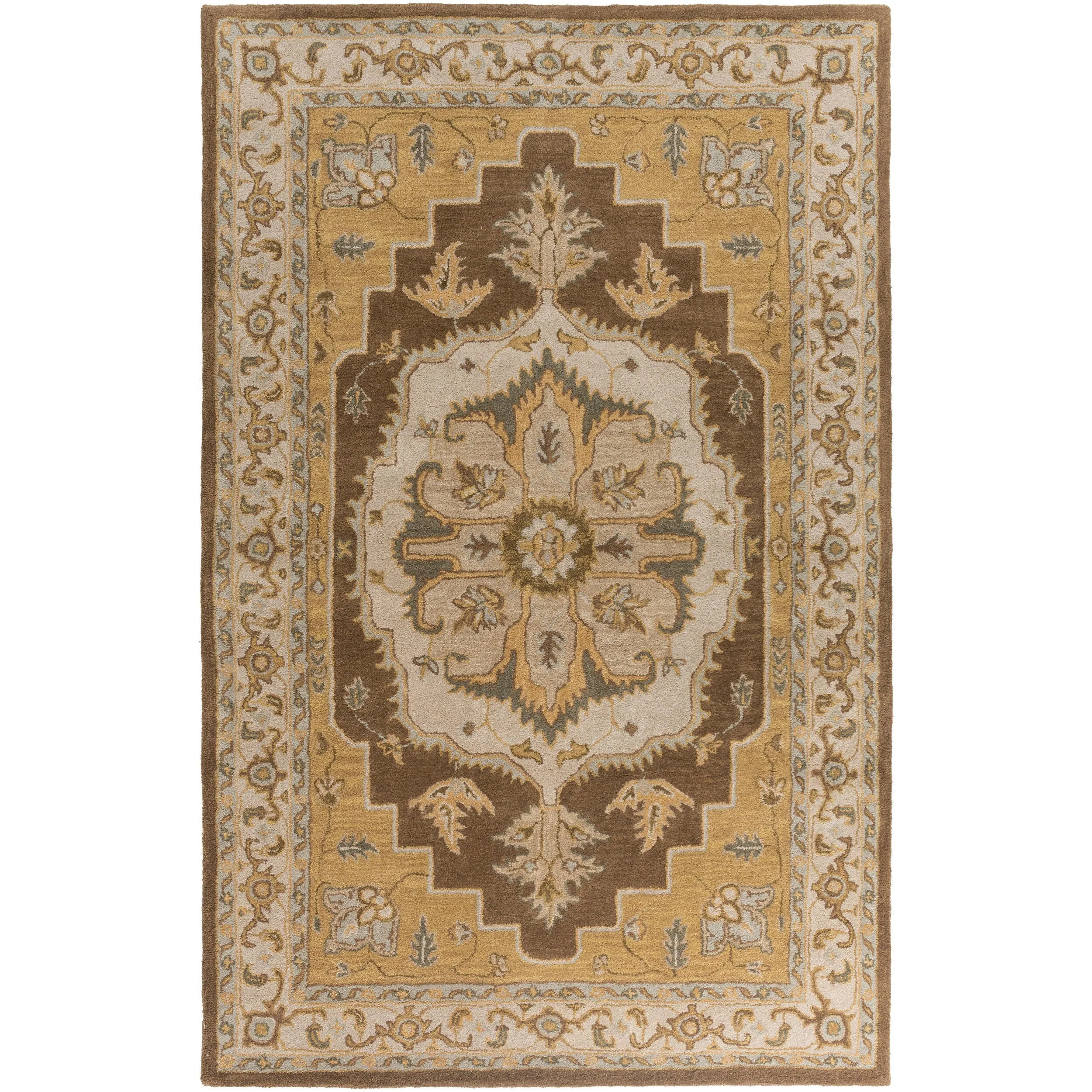 Hand-Tufted Haru Bordered Wool Rug