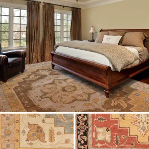 Hand-Tufted Haru Bordered Wool Rug