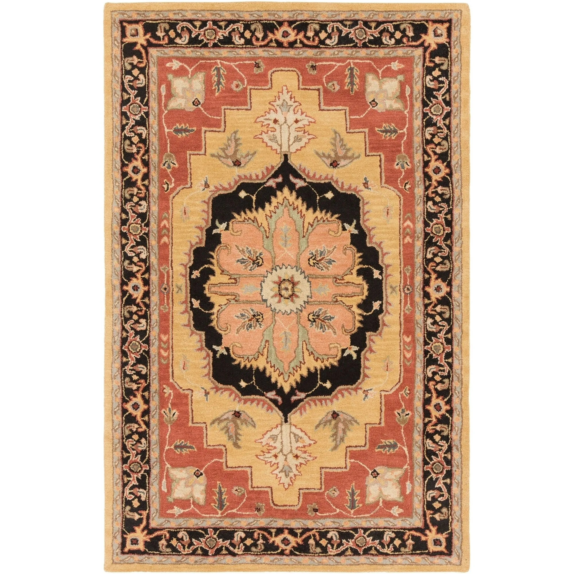 Hand-Tufted Haru Bordered Wool Rug