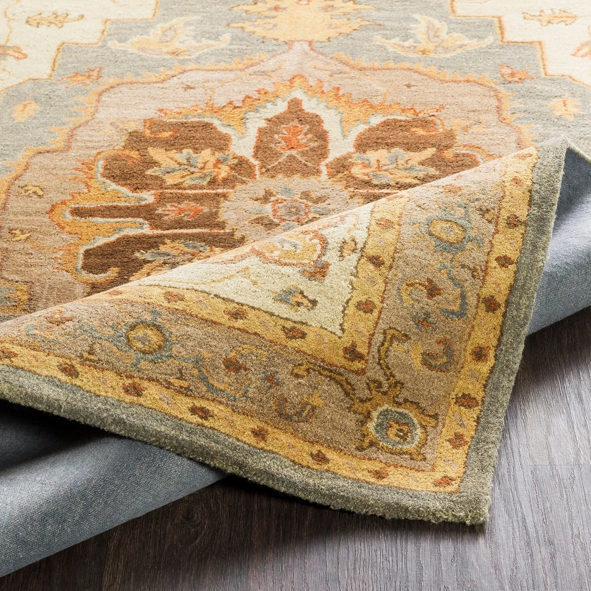 Hand-Tufted Haru Bordered Wool Rug